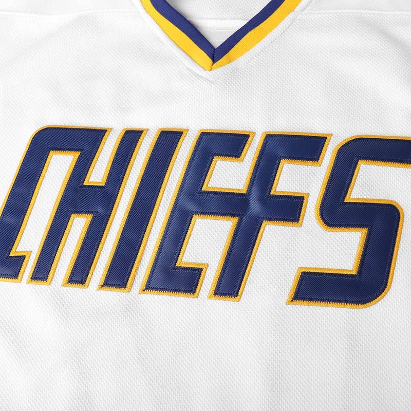 MESOSPERO Hanson Brothers Jersey, Charlestown Chiefs 16,17,18 Slap Shot Ice Hockey Movie Jersey (16 White, X-Large) - Image 4